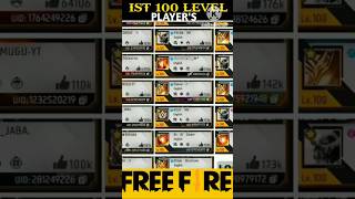 First 100 level players 😯 freefireindia freefire trend viralshort trendingshorts ytshorts [upl. by Airrej]