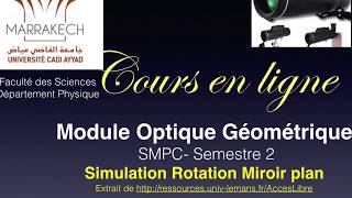 Optique  SMPC S2 Simulation Rotation dun miroir plan [upl. by Molli]