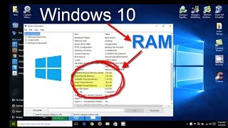 Windows 10  How to check RAMMemory  System Specs  Free amp Easy [upl. by Yenot]