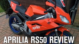 Aprilia RS50 Review  Best Learner Legal Motorbike Geared Sportsbike [upl. by Airtal794]