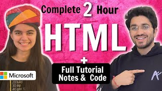 HTML Tutorial for Beginners  Complete HTML with Notes amp Code [upl. by Ahsiuqel249]