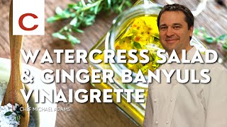 Watercress Salad and Banyulus Vinaigrette  Chef Michael Adams  Tips amp Techniques [upl. by Bussy]