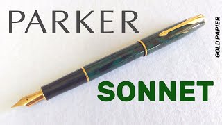 Recensione penna stilografica PARKER SONNET Laque quotForest Greenquot  Fountain Pen Review [upl. by Eidnak]