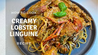 Creamy Lobster 🦞 Linguine in Tomato Sauce Recipe [upl. by Attelra]