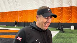 Scott Satterfield  Spring Practice 11 [upl. by Leahcam]