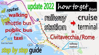 updated Step by step route Civitavecchia guide Railway station to cruise port CruiseTravelVideos [upl. by Goldberg]