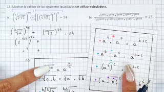 CÁLCULOS APLICANDO PROPIEDADES DE LA POTENCIACIÓN Y RADICACIÓN  Cuadernillo  Ingreso UNS [upl. by Secilu]