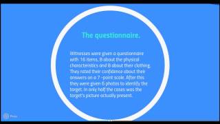 31 Lesson 7  Studies of eyewitness testimony  part 2 [upl. by Ciardap533]