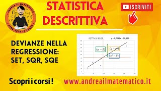 Devianze nella regressione SQT SQR SQE – STATISTICA DESCRITTIVA [upl. by Pickard]