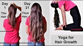 See i turned my Thin Hair to Thick Hair in 20 Days  Yoga for Hair Growth amp Long Hair Stop Hairfall [upl. by Newbold]