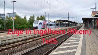 Züge in Ingelheim Rhein Teil5 deutschebahn trainspotting zugverkehr [upl. by Rudwik634]