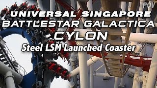 Battlestar Galactica Cylon Day onride POV Universal Studios Singapore [upl. by Melli]