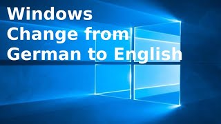 Windows change language from german to english or other [upl. by Airtemad]