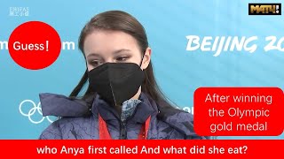 Anna Shcherbakova Interview English SubAfter Olympics 2022 figure skating [upl. by Goldia439]