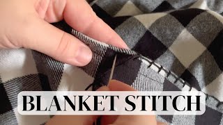 How to Sew Blanket Stitch Edging  Blanket Stitch Tutorial [upl. by Zebulon]