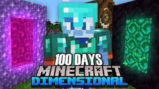 I Survived 100 Days in a Dimensional Adventure in Minecraft [upl. by Truitt72]