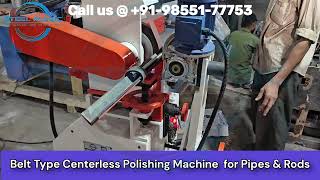 Pipe Polishing Machine  Nova 2000 BT  Centerless Pipe Polishing Machine  Steel Magic [upl. by Yalhsa]