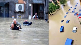 Worst flood in 100 years in Italy Emilia Romagna region has gone under water [upl. by Eybba353]