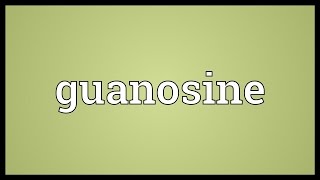 Guanosine Meaning [upl. by Ardnak919]