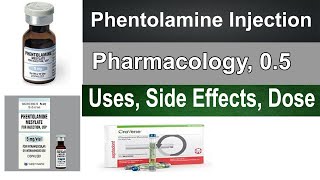 phentolamine injection  pharmacology phentolamine vial  mechanism of action use side effects [upl. by Ytirahs853]