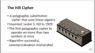 011 THE HILL CIPHER WITH VOICEOVER 17 MINUTES [upl. by Alliuqahs]