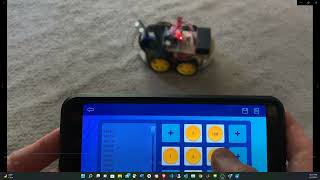 Controlling ELEGOO Smart Robot Car Kit using Bluetooth connection and cell phone [upl. by Ijar560]