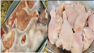 How to defrost and clean chicken  Chicken defrosting cleaning washing Tip  No smell [upl. by Cathe]