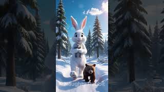 🐰🐻❄️ Cute Bunny Rescues a Little Bear – A Heartwarming Winter Tale shorts bunny bear cute ai [upl. by Rohn]