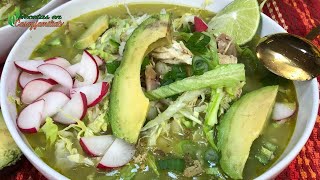 COMO HACER POZOLE VERDE DE POLLO para LA FAMILIA y VENTA DE COMIDA A DOMICILIO [upl. by Orling]