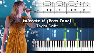 Taylor Swift  tolerate it Live at the Eras Tour  Accurate Piano Tutorial with Sheet Music [upl. by Lole]