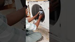 Outdoor motor replacement hvacrepair refrigeration service hvaccontractor aircondition acsplit [upl. by Oitaroh531]