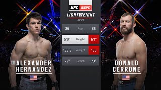 Alexander Hernandez vs Donald Cerrone Full Fight Full HD [upl. by Drapehs]