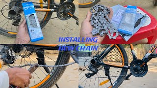 How to Install gear cycle chain without any tools at home Shimano HG40  MTB Mehbubur [upl. by Aniehs]