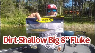 Deps Sakamata Shad Fluke bait shallow water largemouth bass fishing [upl. by Aitropal799]