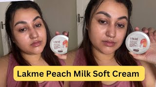 Lakme peach milk soft cream Review [upl. by Euqor]