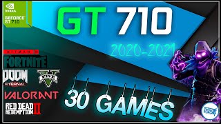 NVIDIA GeForce GT 710 2gb in 30 GAMES  2020  2024 [upl. by Ymmac]