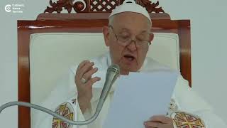 Pope tells Muslims Catholics Be fraternal [upl. by Iney54]