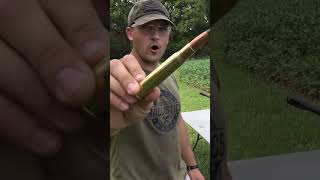 50 BMG Armor Piercing Round Vs Cast Iron Kettlebell Kentucky Ballistics [upl. by Carlita]