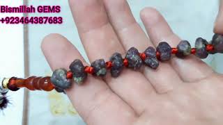 Ruby Stone Tasbeeh  Yaqoot Stone Tasbih  Real Natural Form of Ruby Gemstone Tasbeeh [upl. by Etnoel]