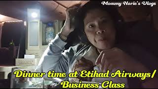 Abu Dhabi to PhilippinesDinnerEtihad AirwaysBusiness Class trending etihadairways [upl. by Anaihs]