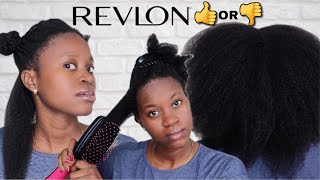 REVLON BLOW DRYER BRUSH ON 4C4B NATURAL HAIR Paddle Brush Blow Dryer Review [upl. by Etteneg]