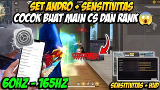 SET ANDRO 60HZ 👽🔥 SENSITIVITAS FF AUTO HEADSHOT 2024 SETELAH UPDATE  WORK SEMUA HP [upl. by Nerrat]