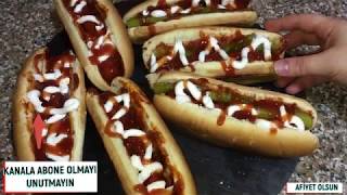 EVDE KOLAY SOSİSLİ SANDVİÇ HOT DOG NASIL YAPILIR 🌭🌭 [upl. by Grethel303]