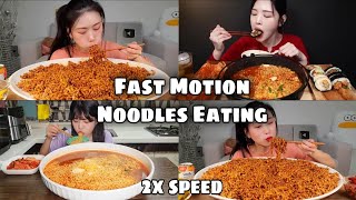 Asmr noodles eating compilations mukbang  2x speed [upl. by Ecnatsnok27]