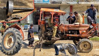 Due To Overloading The Tractor The Rear Axle Broke and Fell in The Middle of The Road [upl. by Sansone758]