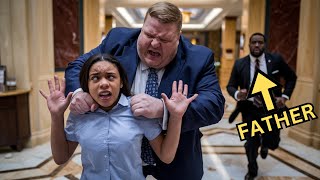 RACIST Lobbyist Attacks Little BLACK GIRL Unaware Her Father Was Watching [upl. by Bridwell7]