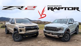 2024 Ranger Raptor vs 2024 Colorado ZR2 Offroading [upl. by Anilrats]