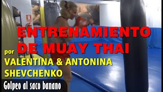 Valentina Shevchenko ▶️ Golpeo al saco banano 🥊 Entrenamiento de Muay Thai [upl. by Wehttan955]