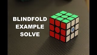 How to solve Rubiks cube Blindfold Example solve In Hindi [upl. by Heady]