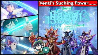 How good Venti is against 3 Abyss Order in 1222 FT Kamisato Siblings [upl. by Drofwarc]